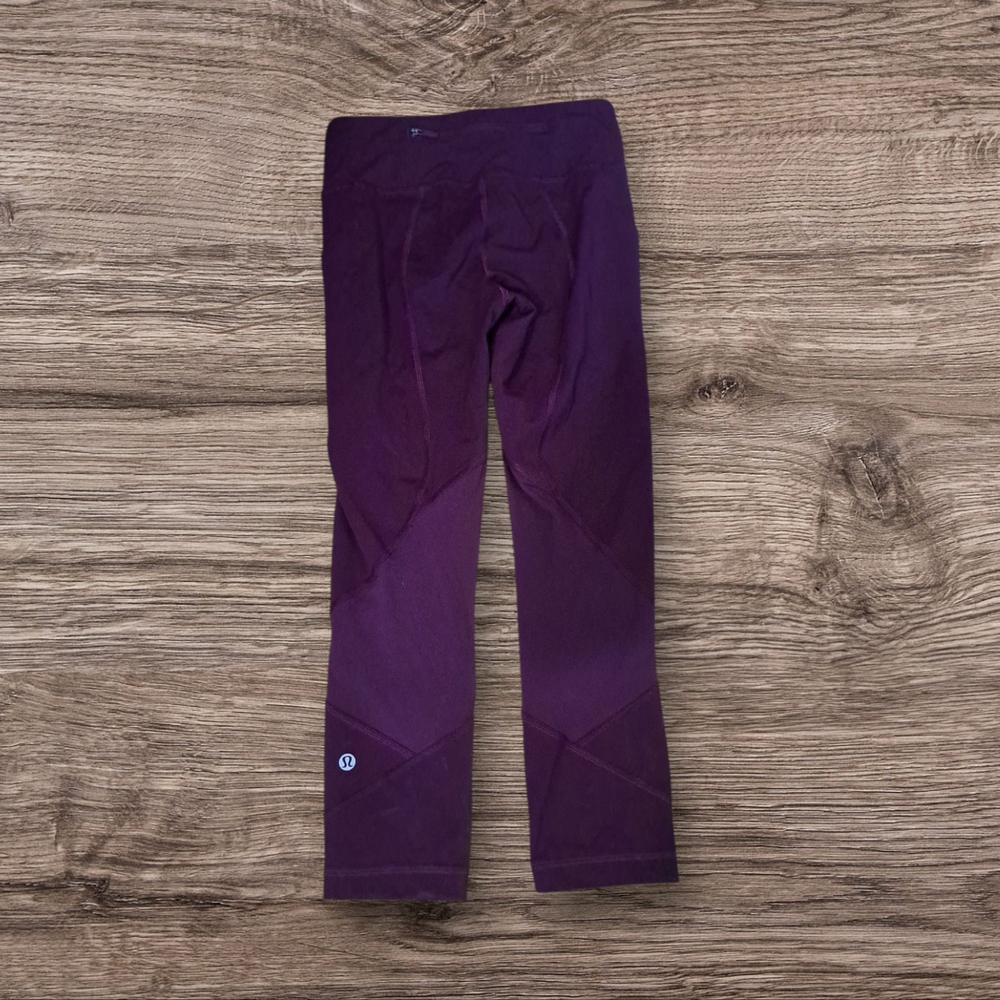 Lululemon Pace Rival Crop Women’s Size 2 Dark Adobe Leggings Excellent Condition